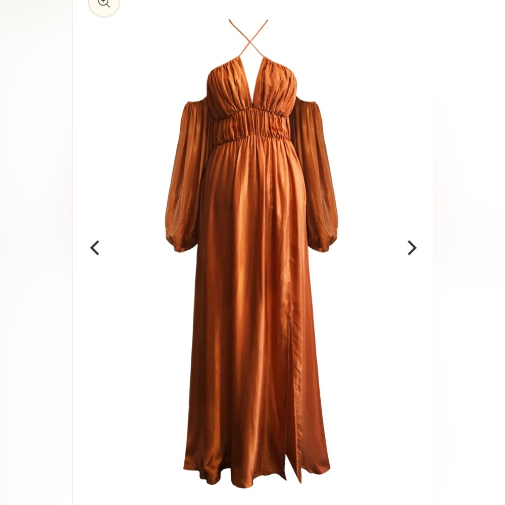 Krakatoa Terracotta Bemberg Maxi Dress - Picture 2 of 10